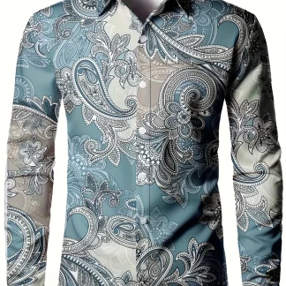 Stylish Buttoned Shirt with Paisley Print