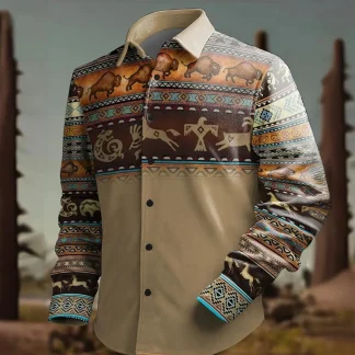 Tribal Pattern Long Sleeve Shirt