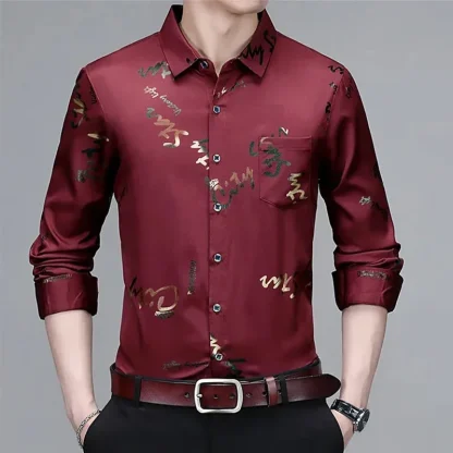 Soft Long Sleeve Shirt with Printed Words - Image 5
