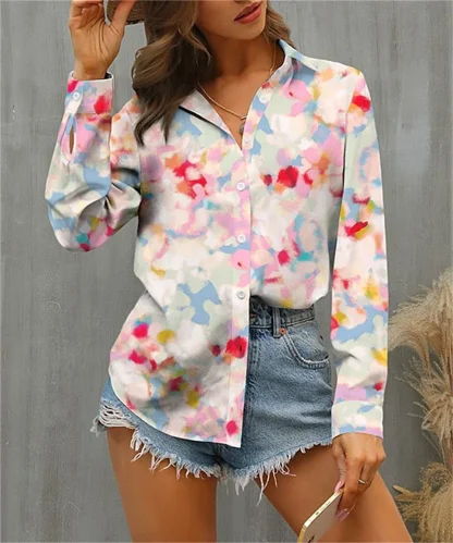 Long Sleeve Shirt with Vibrant Paisley Print - Image 6