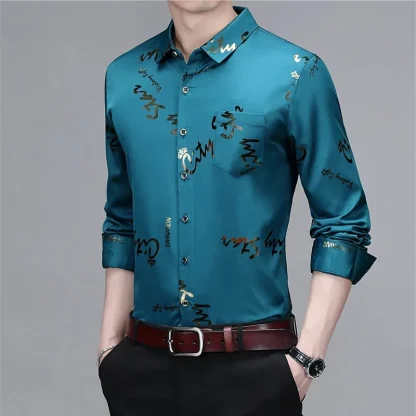 Soft Long Sleeve Shirt with Printed Words - Image 8