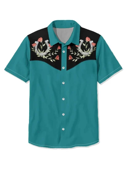 Short Sleeve Buttoned Shirt for Rodeo - Image 9