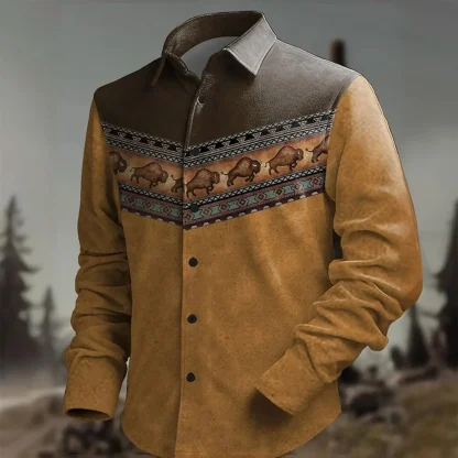 Tribal Pattern Long Sleeve Shirt - Image 3