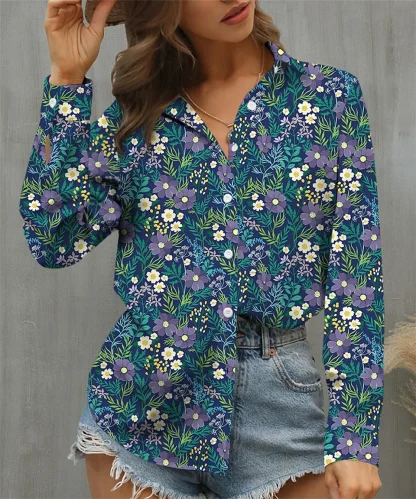Long Sleeve Shirt with Vibrant Paisley Print - Image 2
