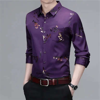 Soft Long Sleeve Shirt with Printed Words - Image 9