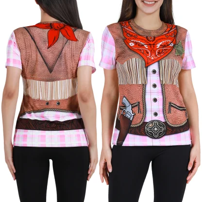 Printed Rodeo Shirt with Short Sleeve