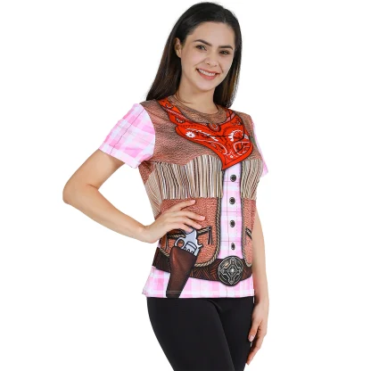 Printed Rodeo Shirt with Short Sleeve - Image 3