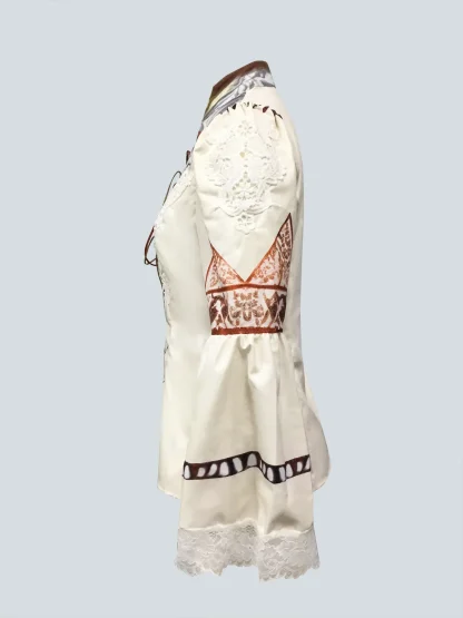 Stylish Rodeo Shirt with Flare Long Sleeve - Image 4