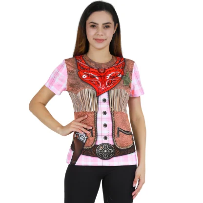 Printed Rodeo Shirt with Short Sleeve - Image 2