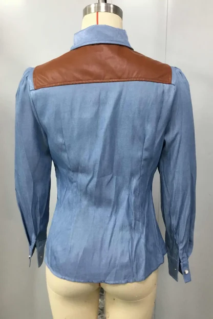 Denim Rodeo Buttoned Shirt for Women - Image 3