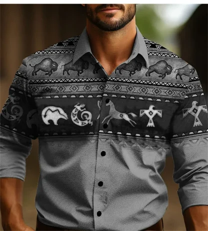 Vintage-style Formal Shirt for Cowboy - Image 10