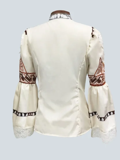 Stylish Rodeo Shirt with Flare Long Sleeve - Image 3