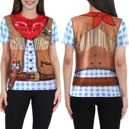 Printed Rodeo Shirt with Short Sleeve - Image 7