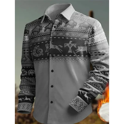 Tribal Pattern Long Sleeve Shirt - Image 2
