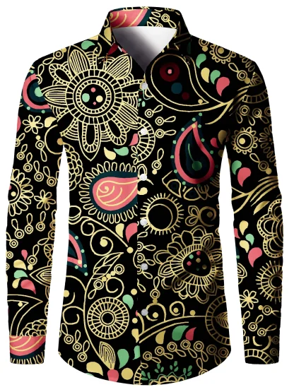 Stylish Buttoned Shirt with Paisley Print - Image 5