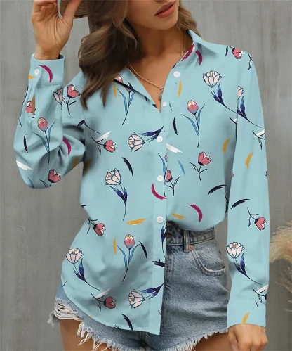Long Sleeve Shirt with Vibrant Paisley Print - Image 3