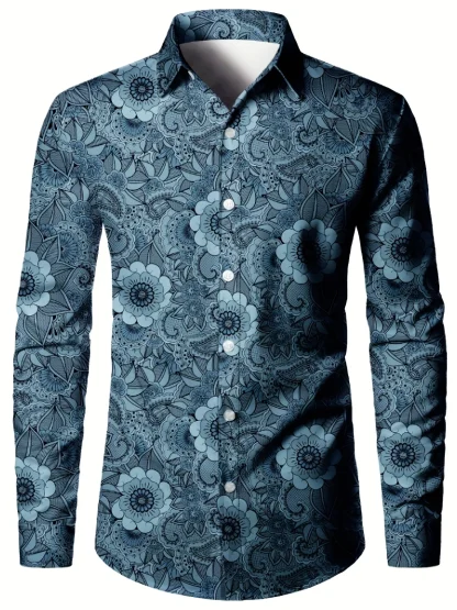Stylish Buttoned Shirt with Paisley Print - Image 3