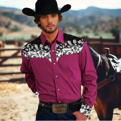 Formal Buttoned Shirt with Floral Pattern - Image 4