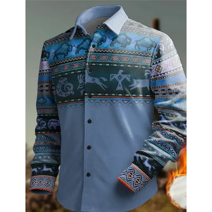 Tribal Pattern Long Sleeve Shirt - Image 4