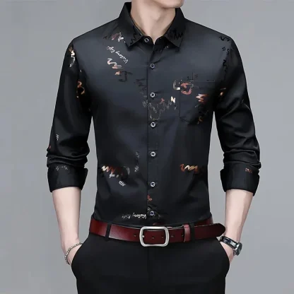 Soft Long Sleeve Shirt with Printed Words - Image 3