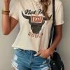 Retro T-Shirt with Bull Print Design