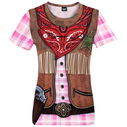 Printed Rodeo Shirt with Short Sleeve - Image 5