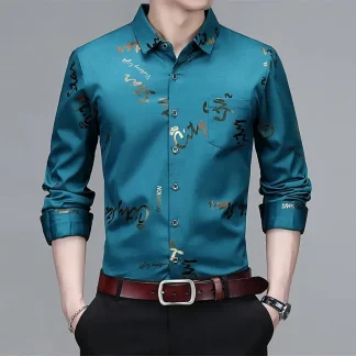 Soft Long Sleeve Shirt with Printed Words