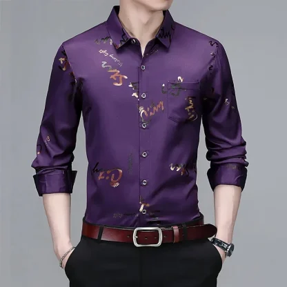 Soft Long Sleeve Shirt with Printed Words - Image 4