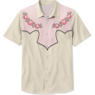 Short Sleeve Buttoned Shirt for Rodeo