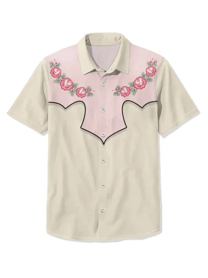 Short Sleeve Buttoned Shirt for Rodeo