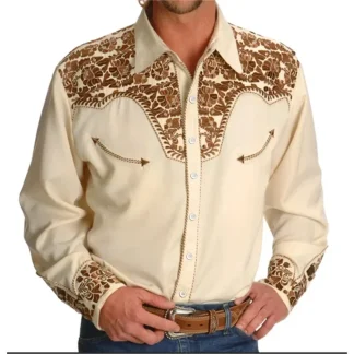 Vintage-style Formal Shirt for Cowboy